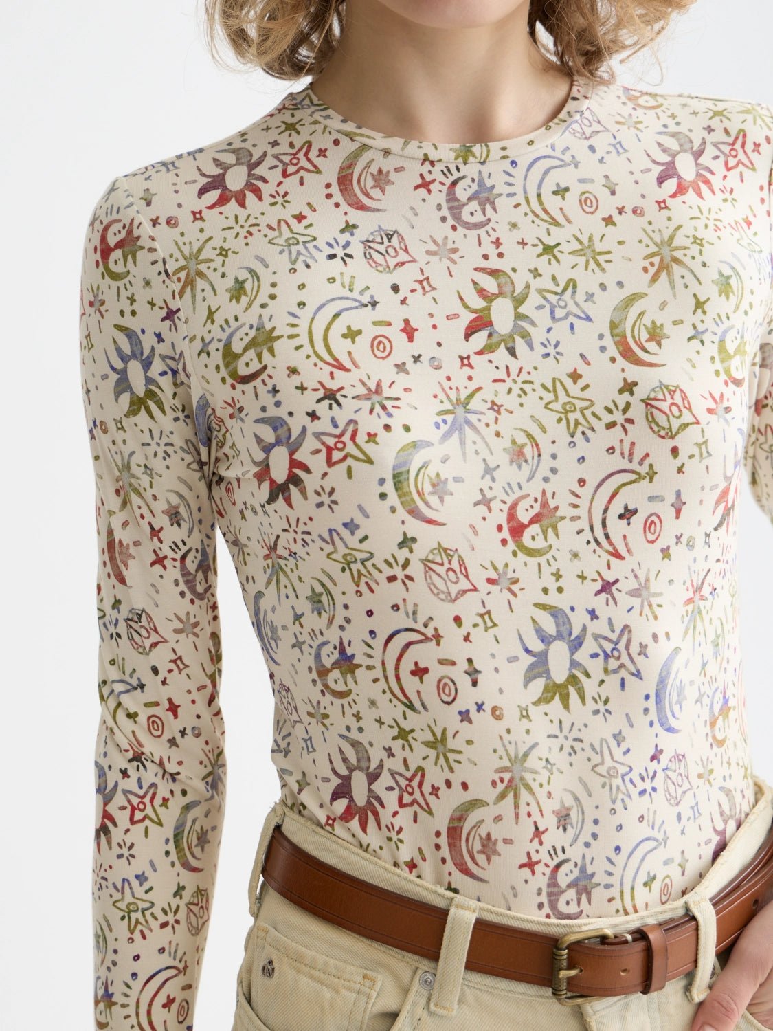 All Over Printed Long Sleeve T-Shirt - Scotch & Soda South Africa