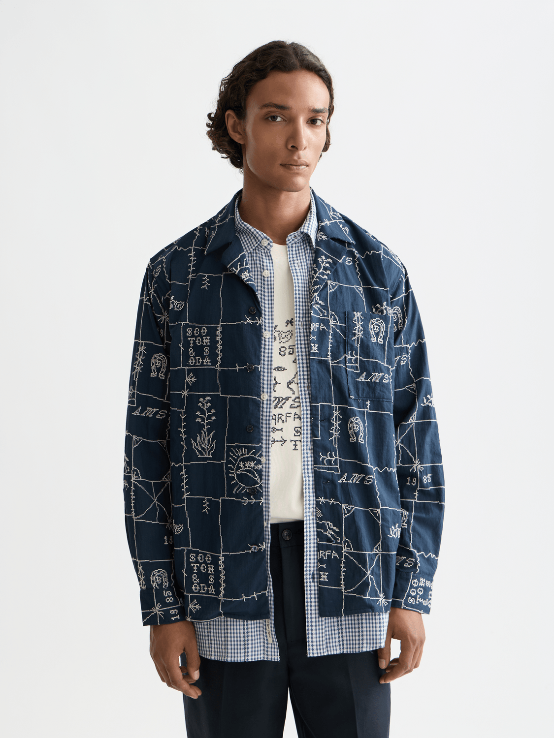 Allover Embroidered Shirt - Scotch & Soda South Africa