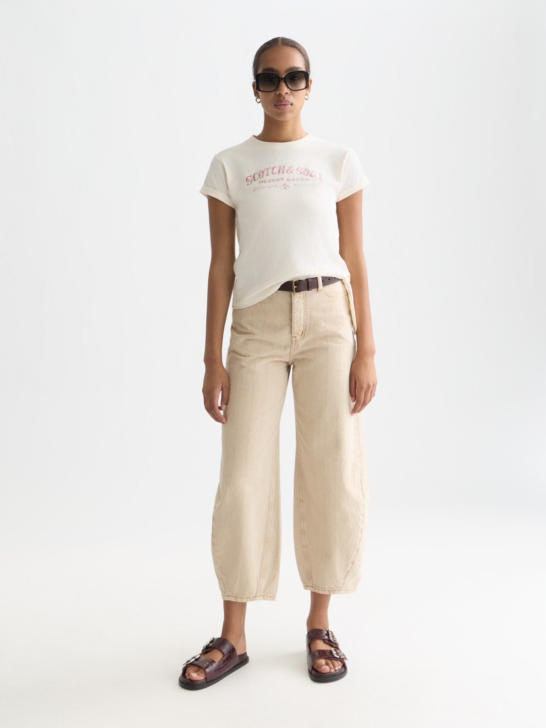 Artwork T-Shirt With Side Knot - Scotch & Soda South Africa