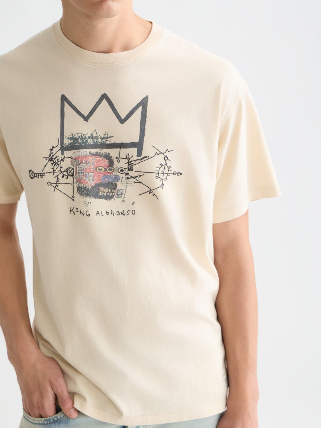 Basquiat Artwork Relaxed Fit Tshirt - Scotch & Soda South Africa