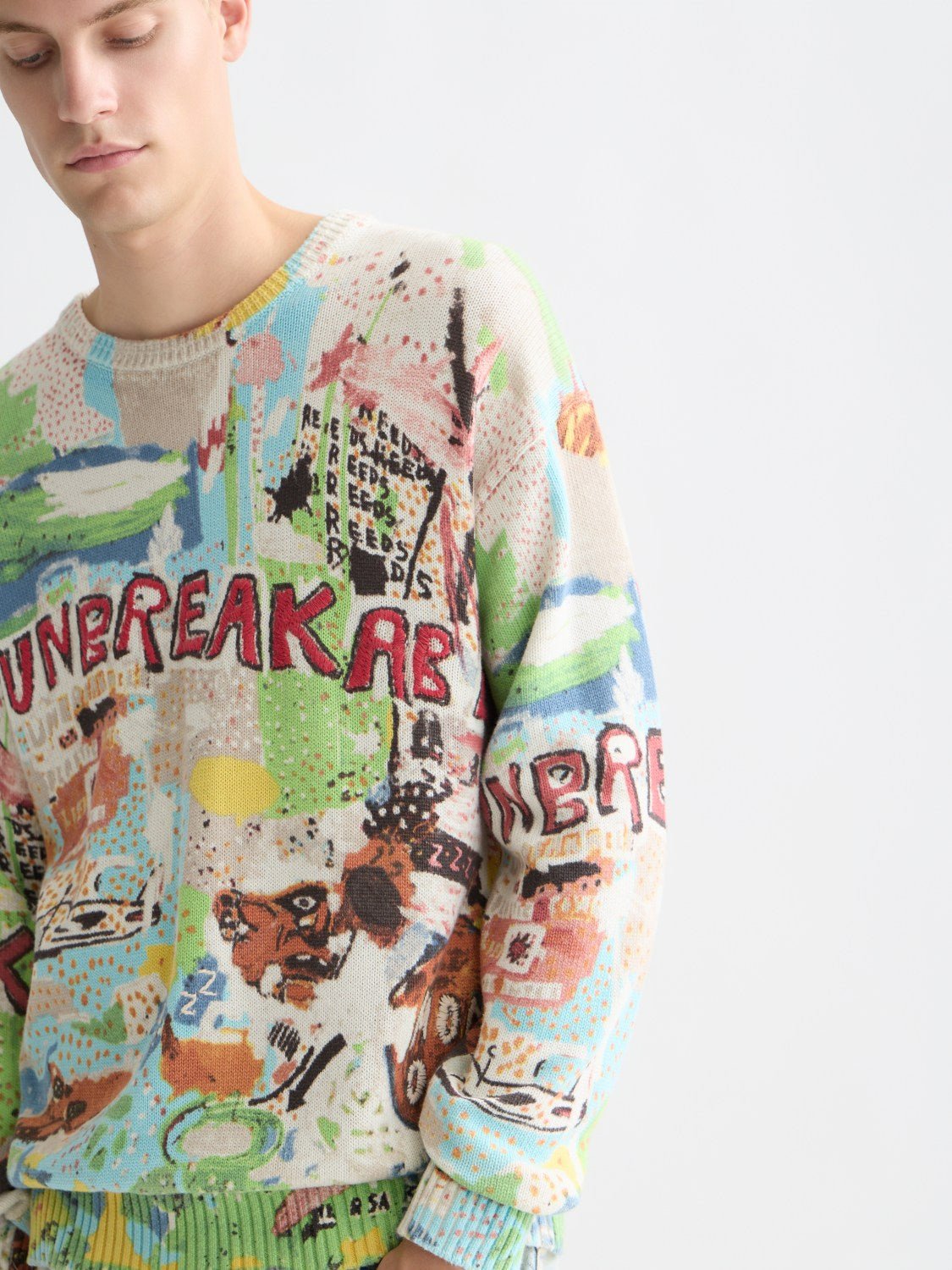 Basquiat Printed Loosefit Pullover - Scotch & Soda South Africa