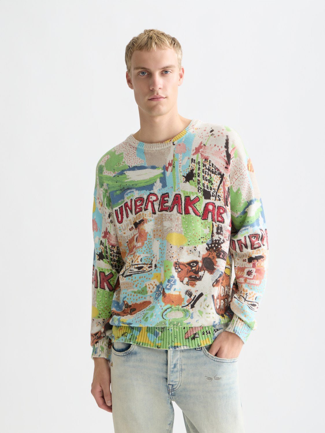 Basquiat Printed Loosefit Pullover - Scotch & Soda South Africa