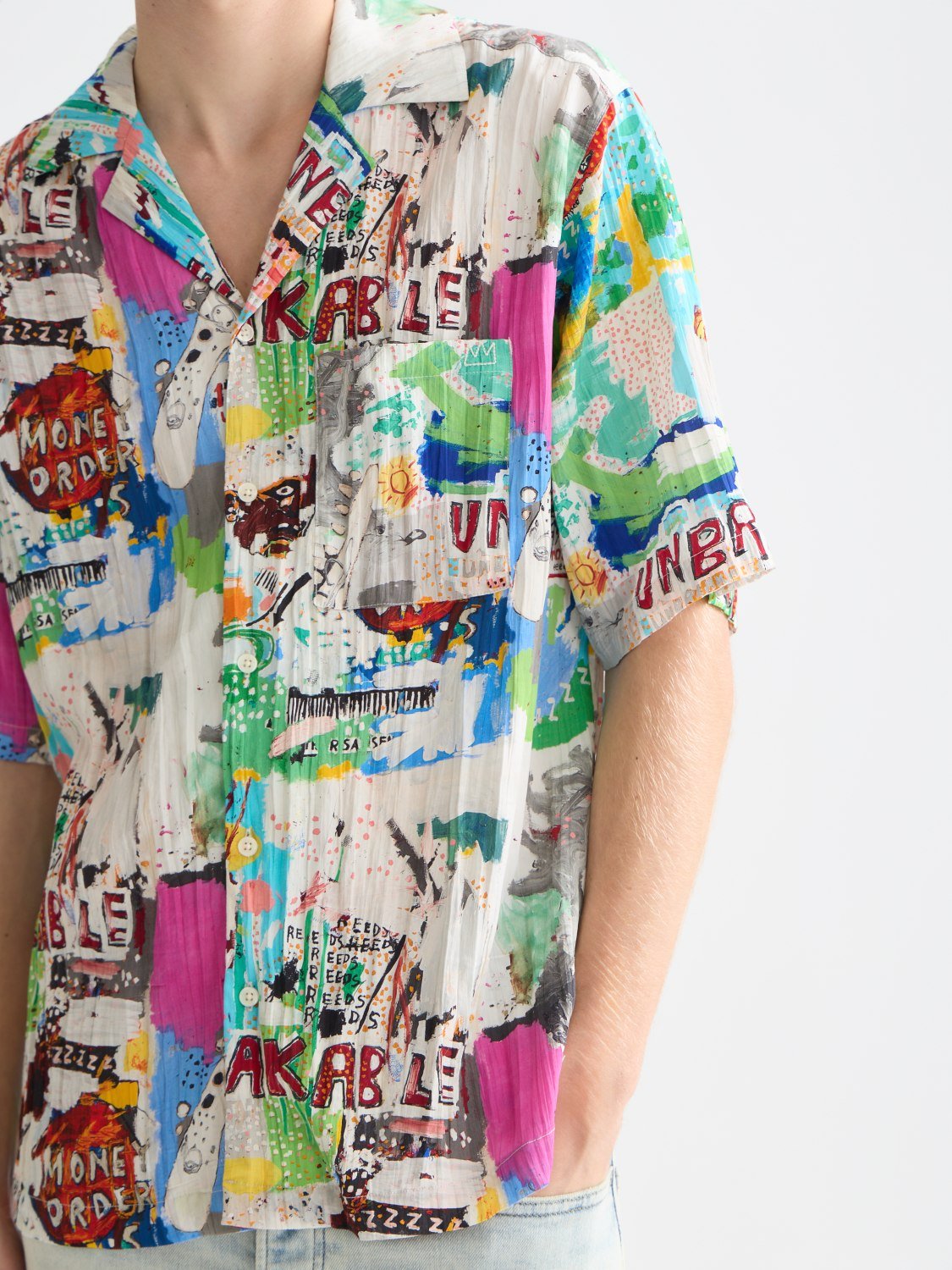 Basquiat Printed Relaxedfit Shortsleeved Shirt - Scotch & Soda South Africa