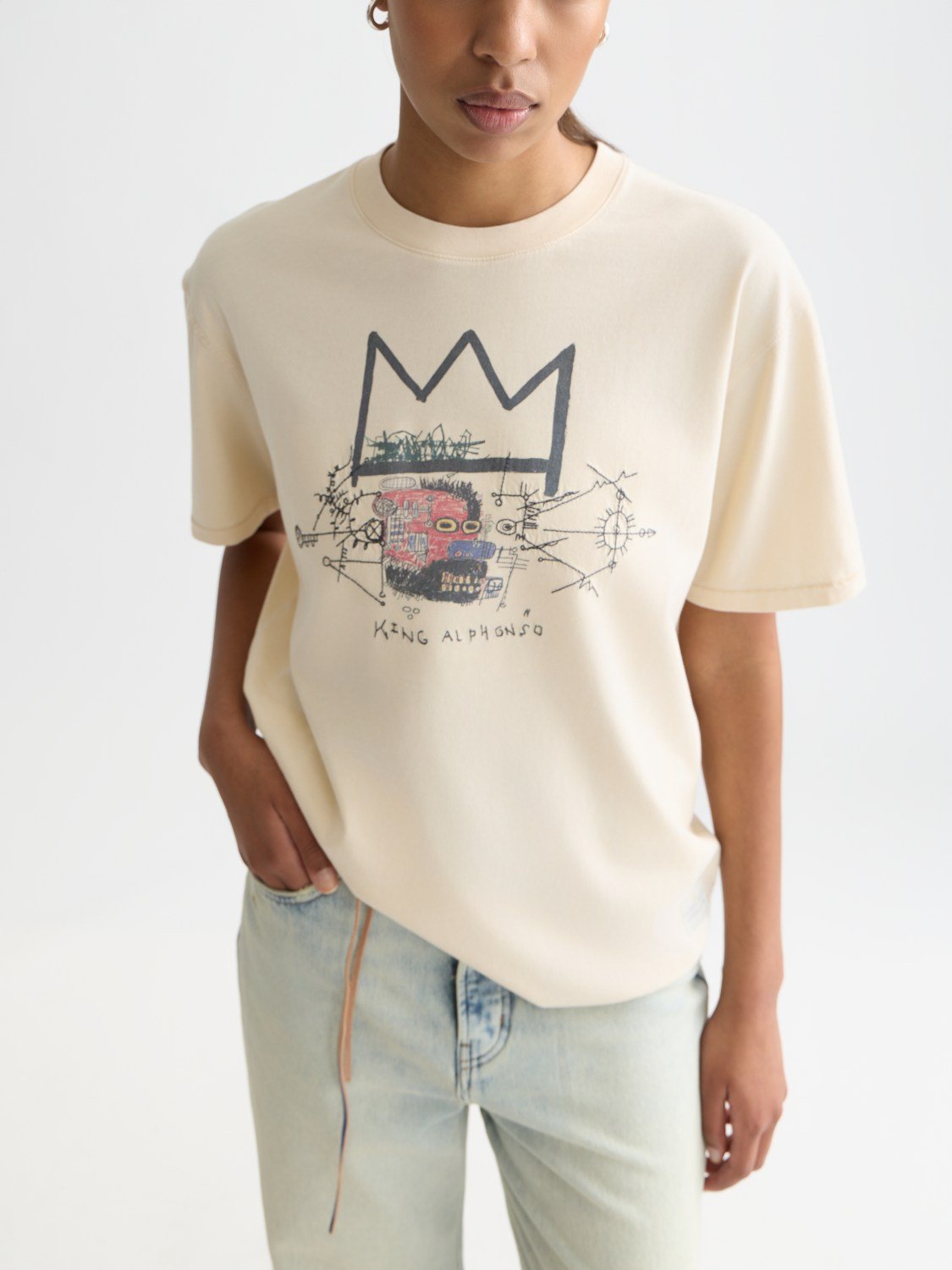 Basquiat Washed Artwork T-Shirt - Scotch & Soda South Africa