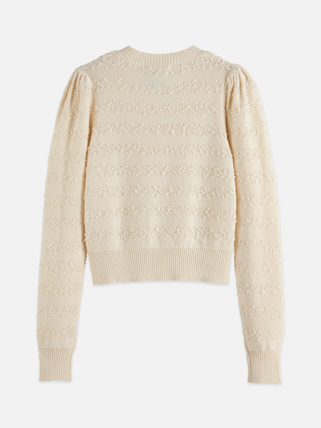 Bouclé Stripe Crew Neck Cardigan - Scotch & Soda South Africa