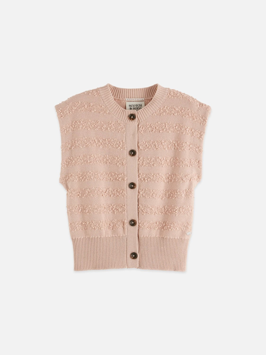 Boucle Stripe Crew Neck Spencer - Scotch & Soda South Africa