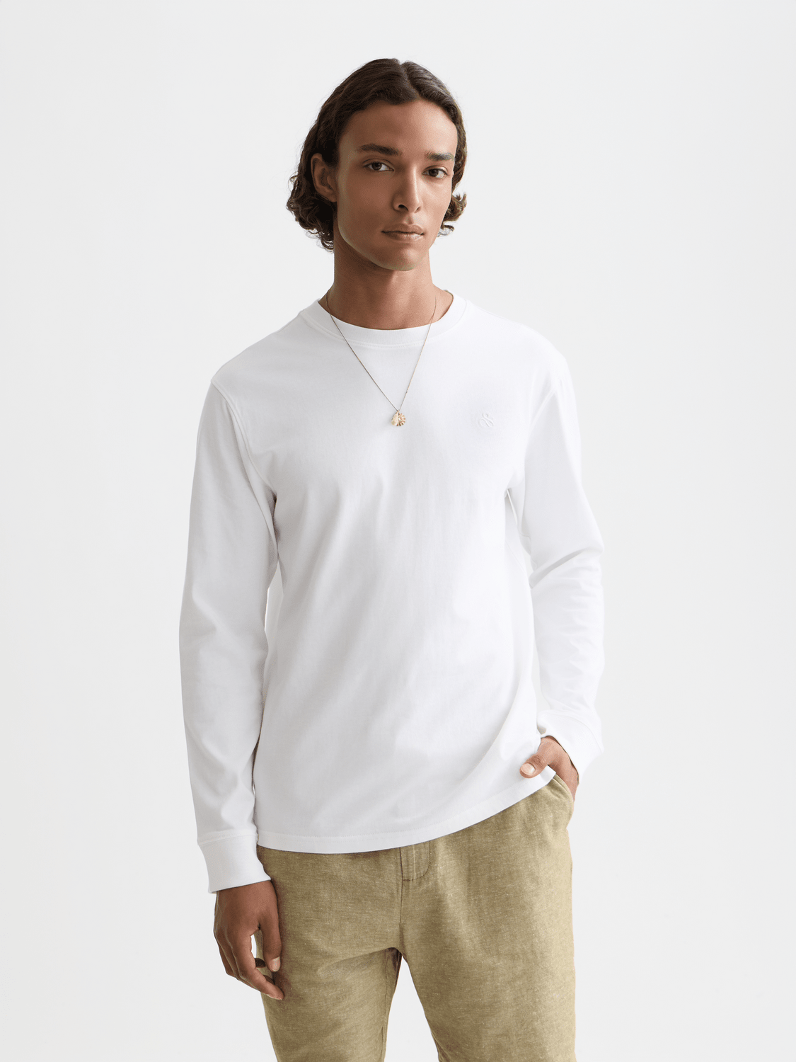 Chest Logo Regular-Fit Long-Sleeved T-Shirt - Scotch & Soda South Africa
