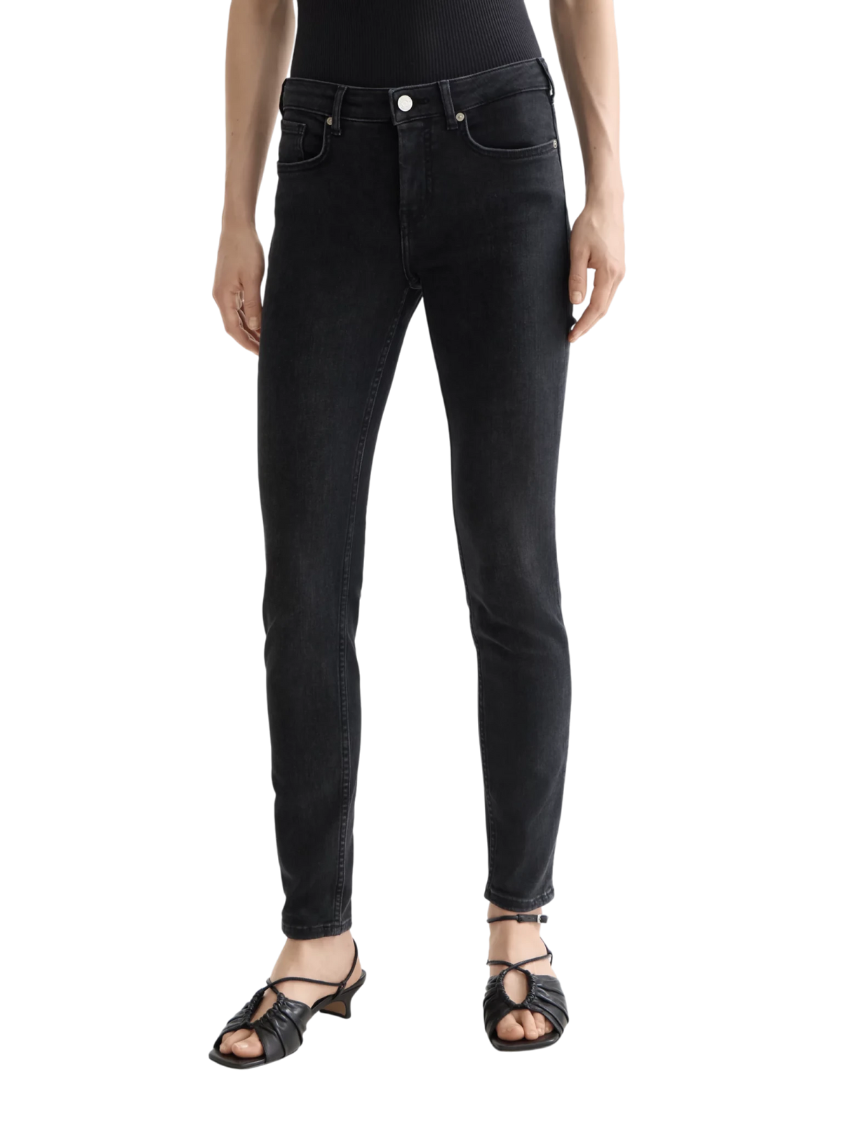 Core Bohemienne Mid Rise Skinny Jeans – Black Coast - Scotch & Soda South Africa