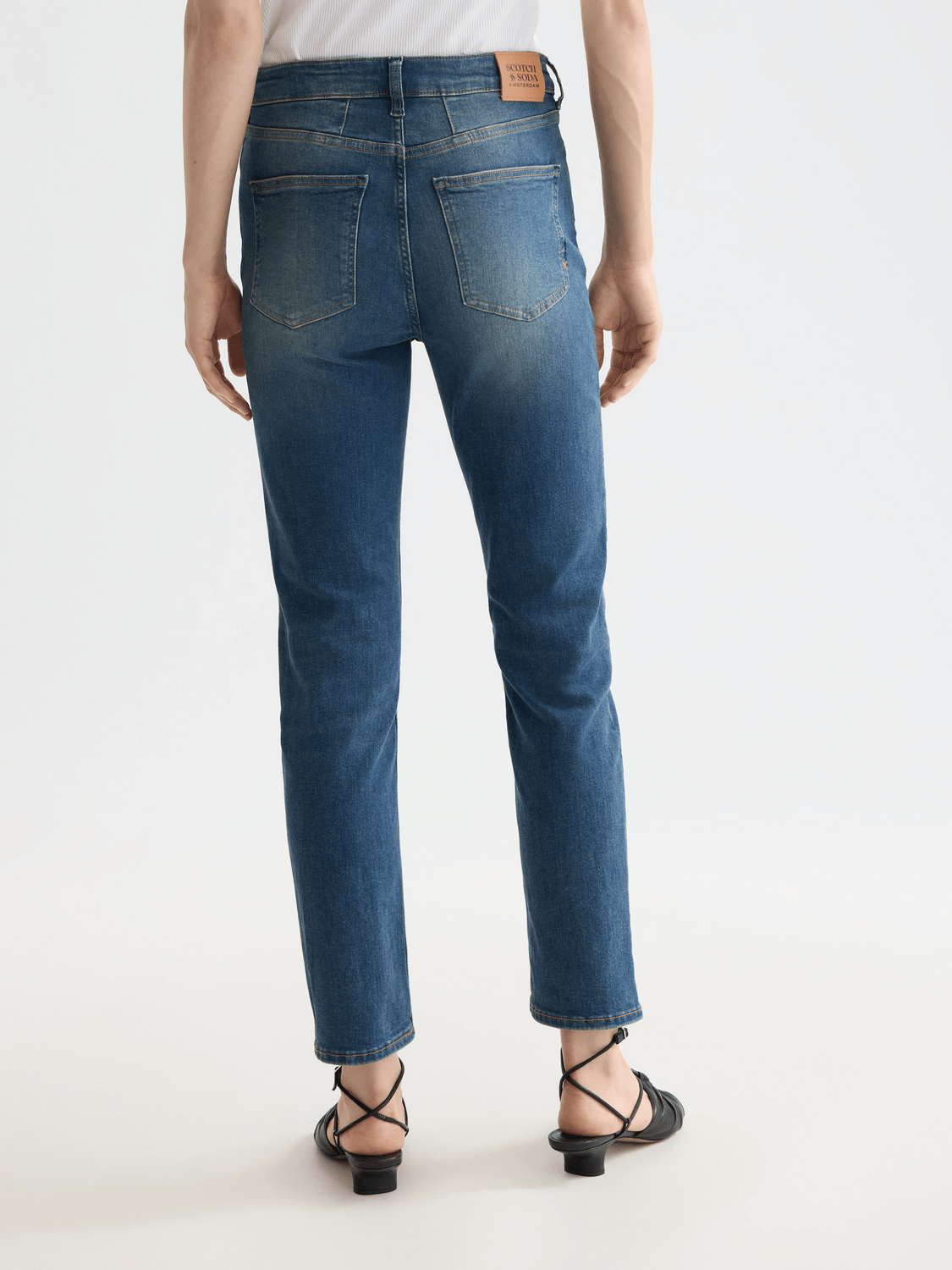 Core High Five Super Stretch Slim Jeans — Classic Blue - Scotch & Soda South Africa