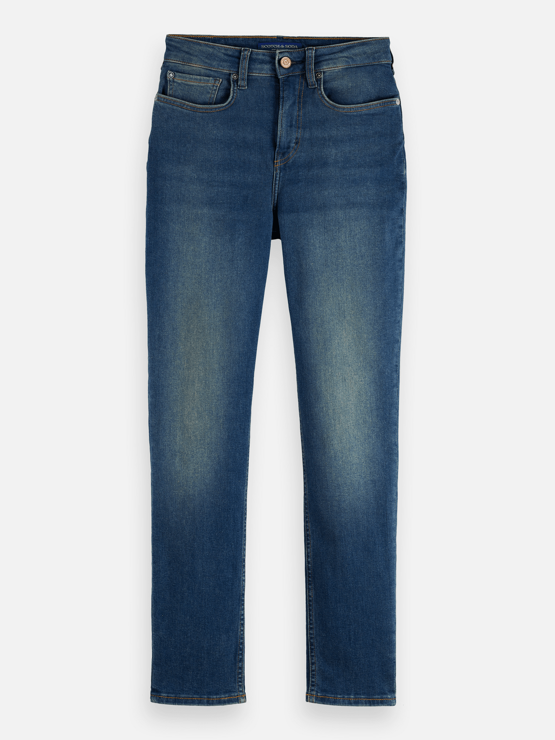 Core High Five Super Stretch Slim Jeans — Classic Blue - Scotch & Soda South Africa