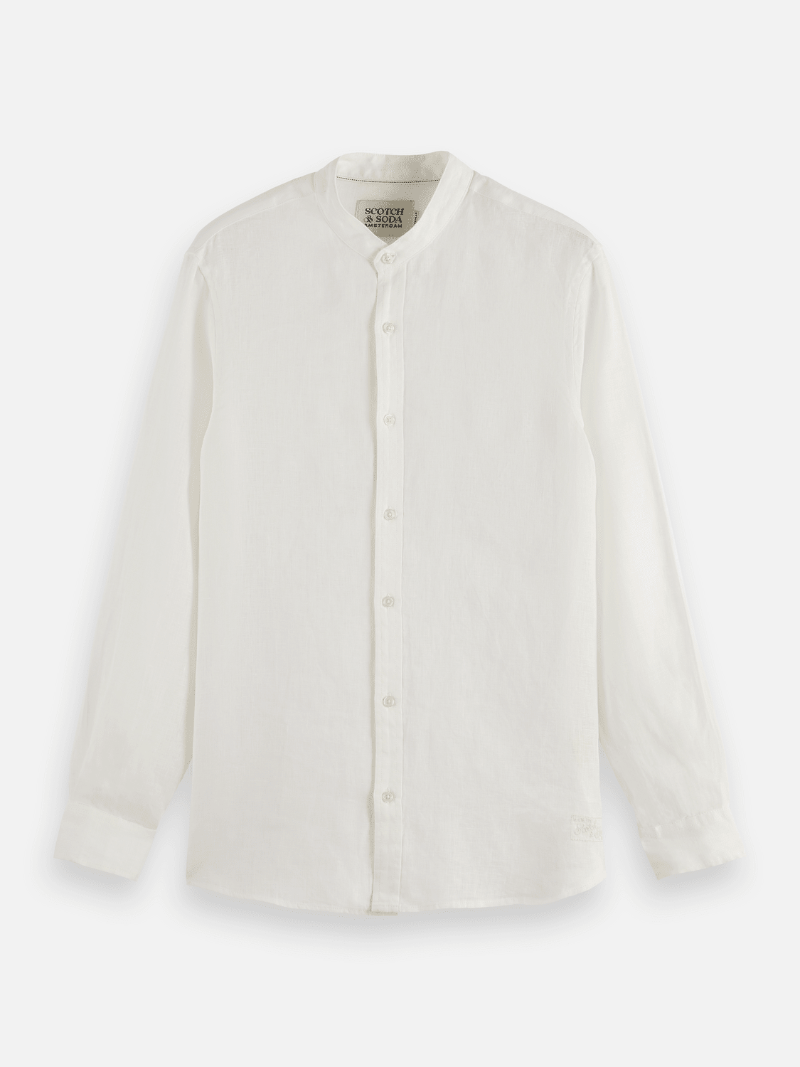 Core - Linen Shirt Ls Stand Up Collar - Scotch & Soda South Africa