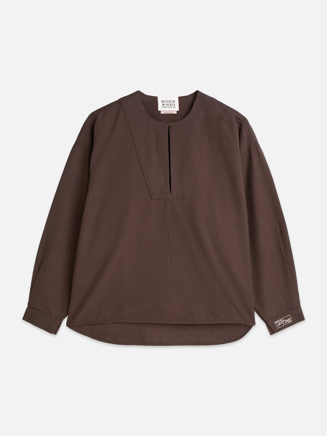Cotton Linen Bib Shirt - Scotch & Soda South Africa