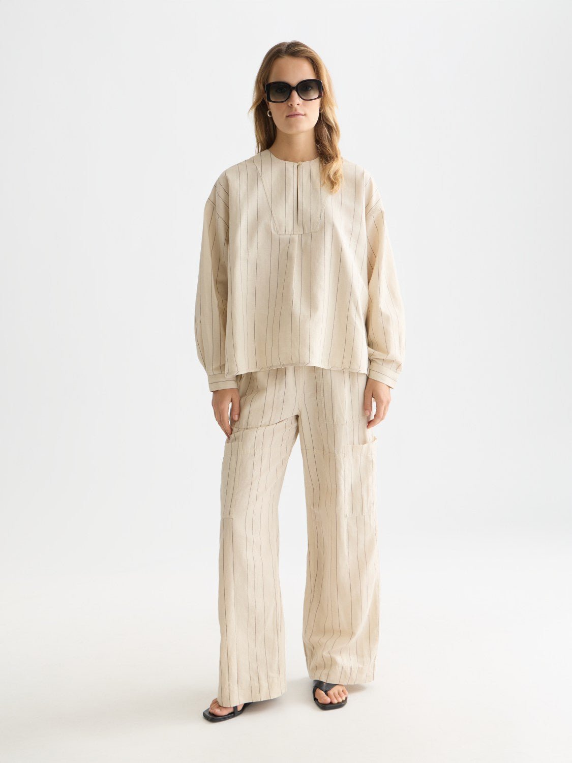 Cotton Linen Bib Shirt - Scotch & Soda South Africa