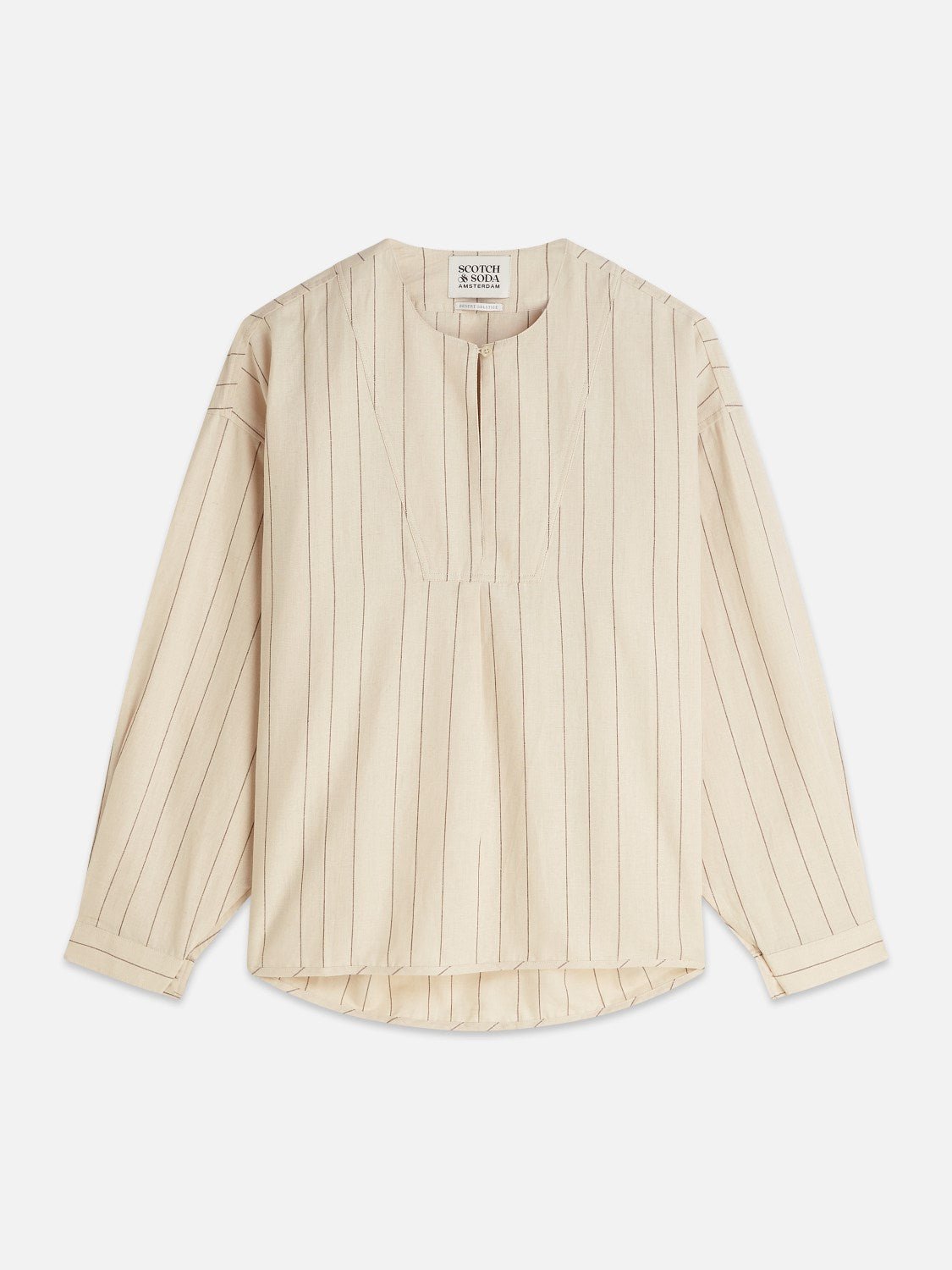 Cotton Linen Bib Shirt - Scotch & Soda South Africa