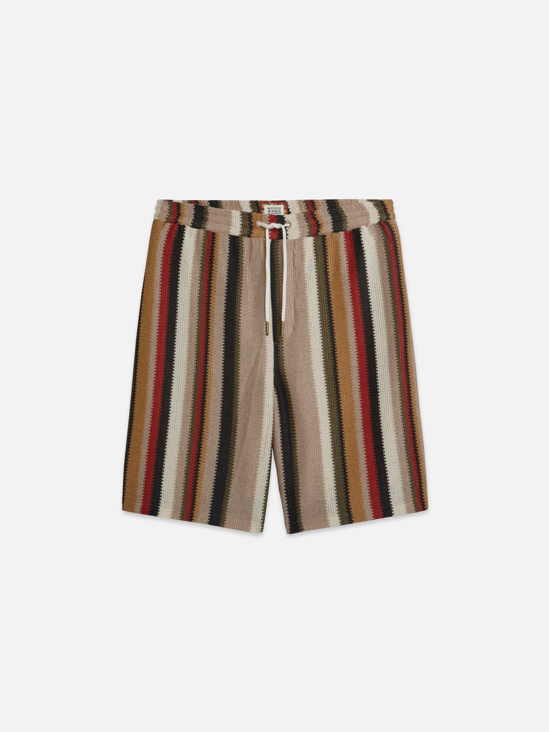 Crochet Multicolor Stripe Relaxedfit Bermuda Shorts - Scotch & Soda South Africa