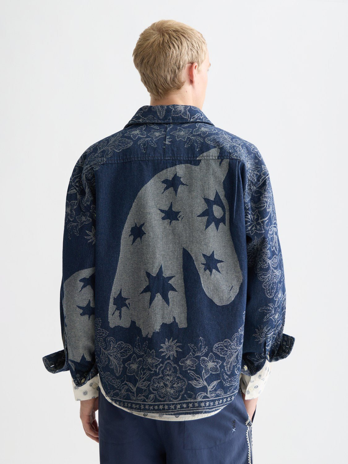 Denim Jacquard Overshirt - Scotch & Soda South Africa