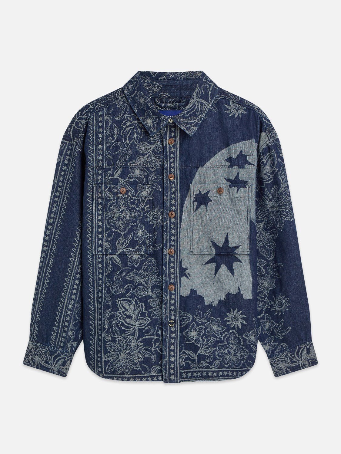 Denim Jacquard Overshirt - Scotch & Soda South Africa