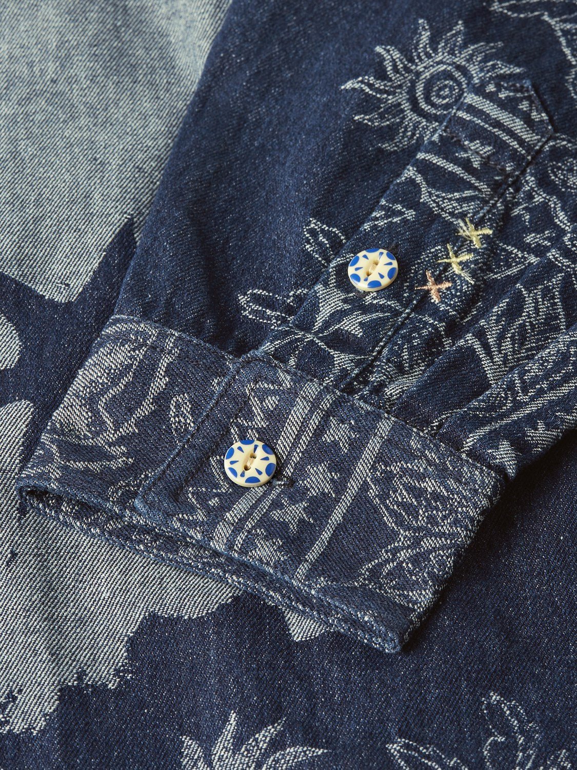 Denim Jacquard Overshirt - Scotch & Soda South Africa