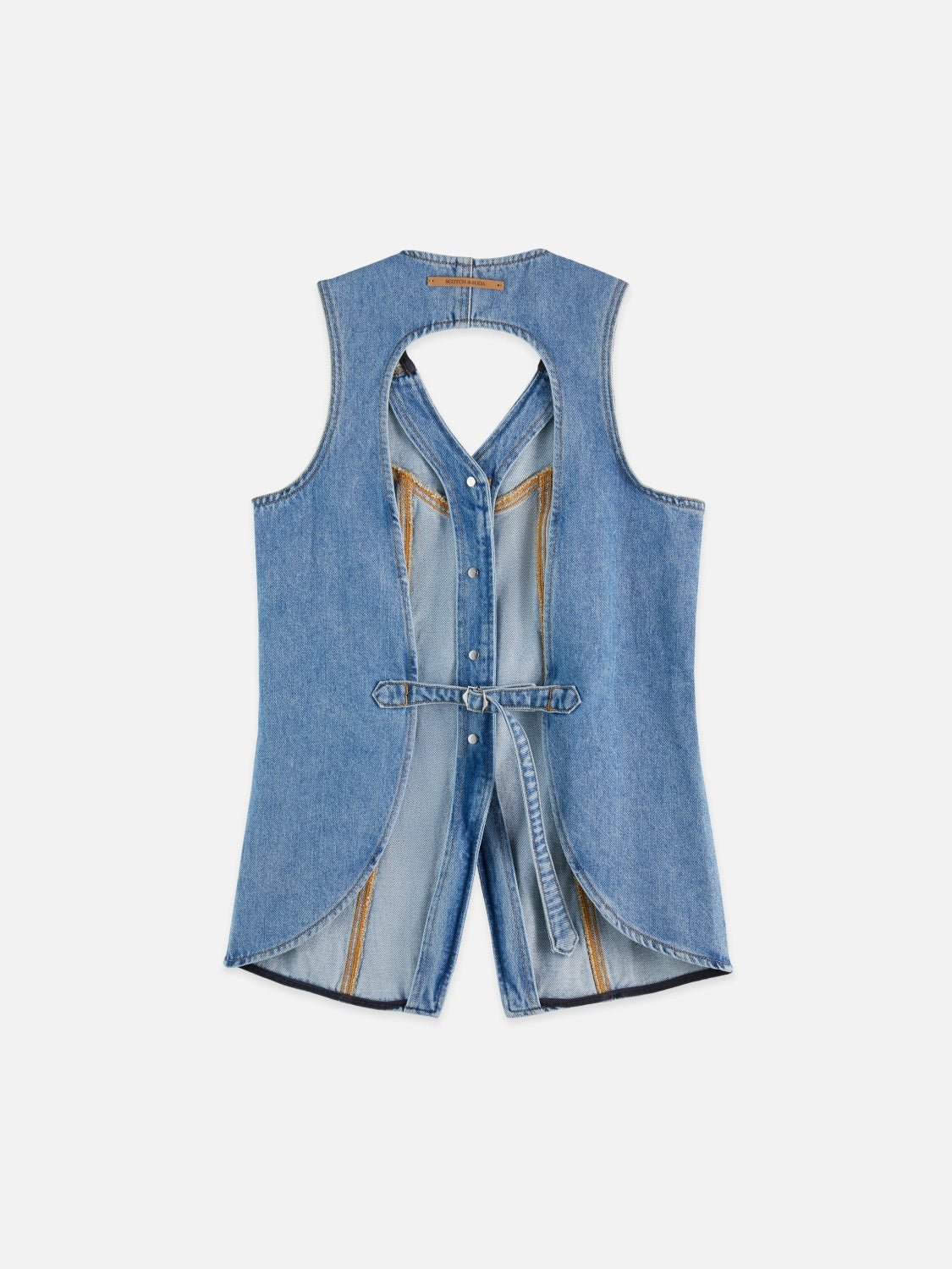 Denim Top With Western Seam Details — City Slicker - Scotch & Soda South Africa