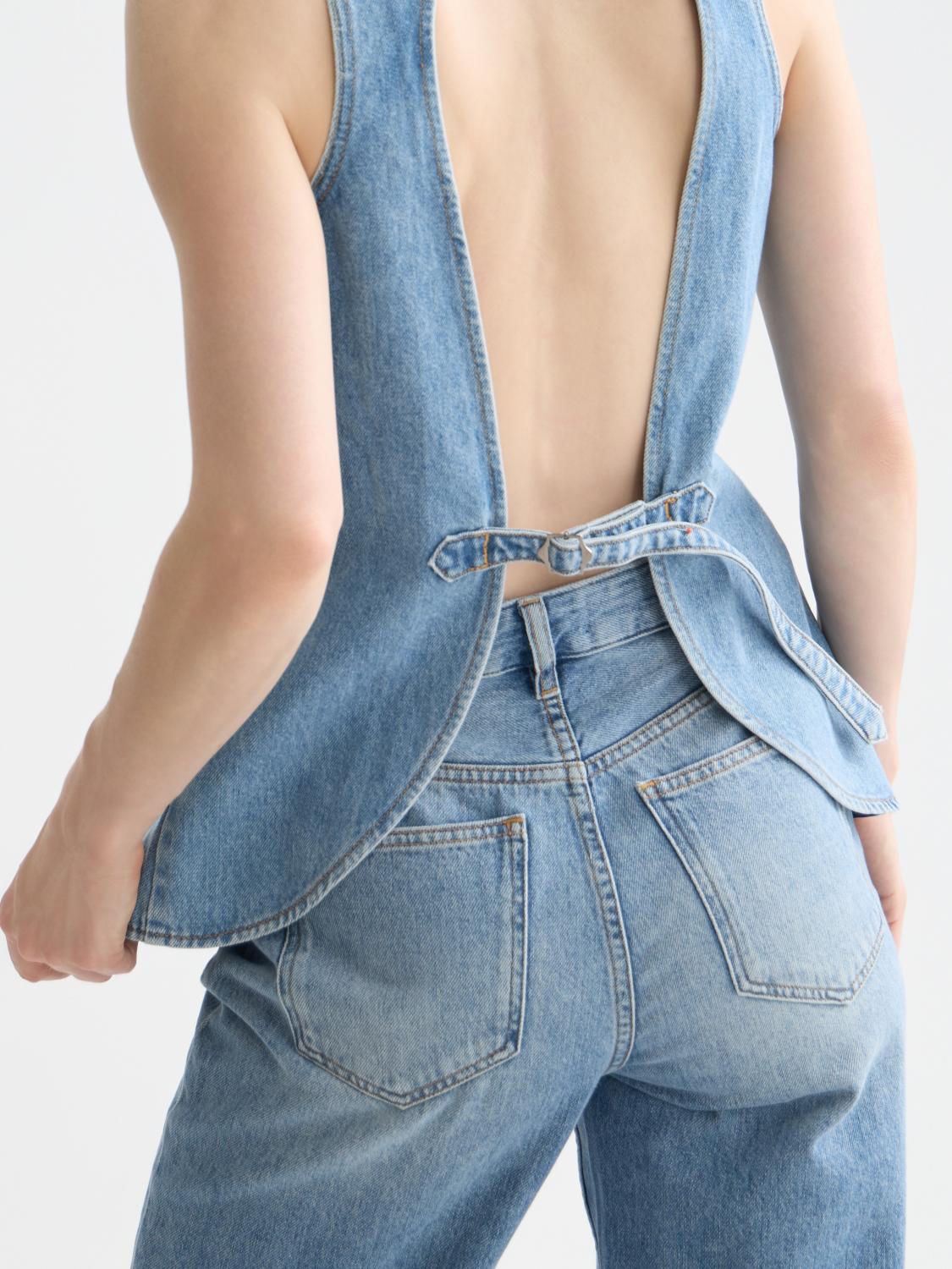 Denim Top With Western Seam Details — City Slicker - Scotch & Soda South Africa
