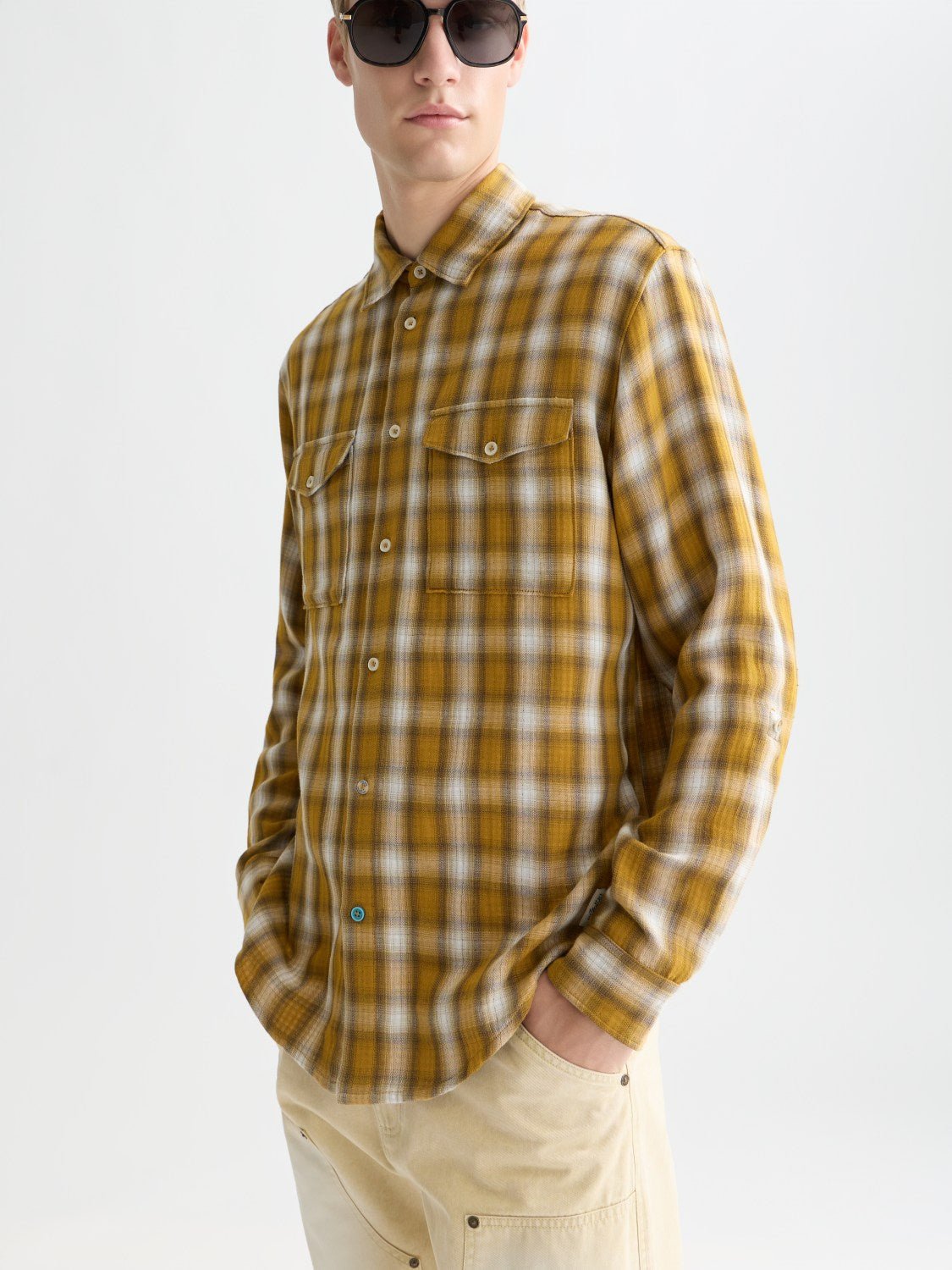 Double Cloth Check Relaxedfit Shirt - Scotch & Soda South Africa