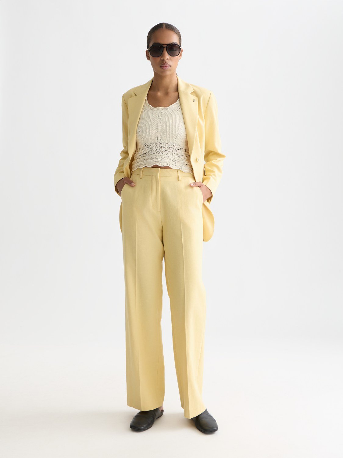 Edie - High Rise Wide Leg Pants - Scotch & Soda South Africa