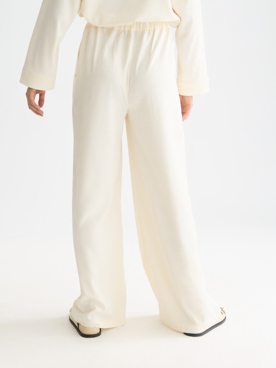 Eleni - Jaquard High Rise Wide Leg Pyjama Pants - Scotch & Soda South Africa
