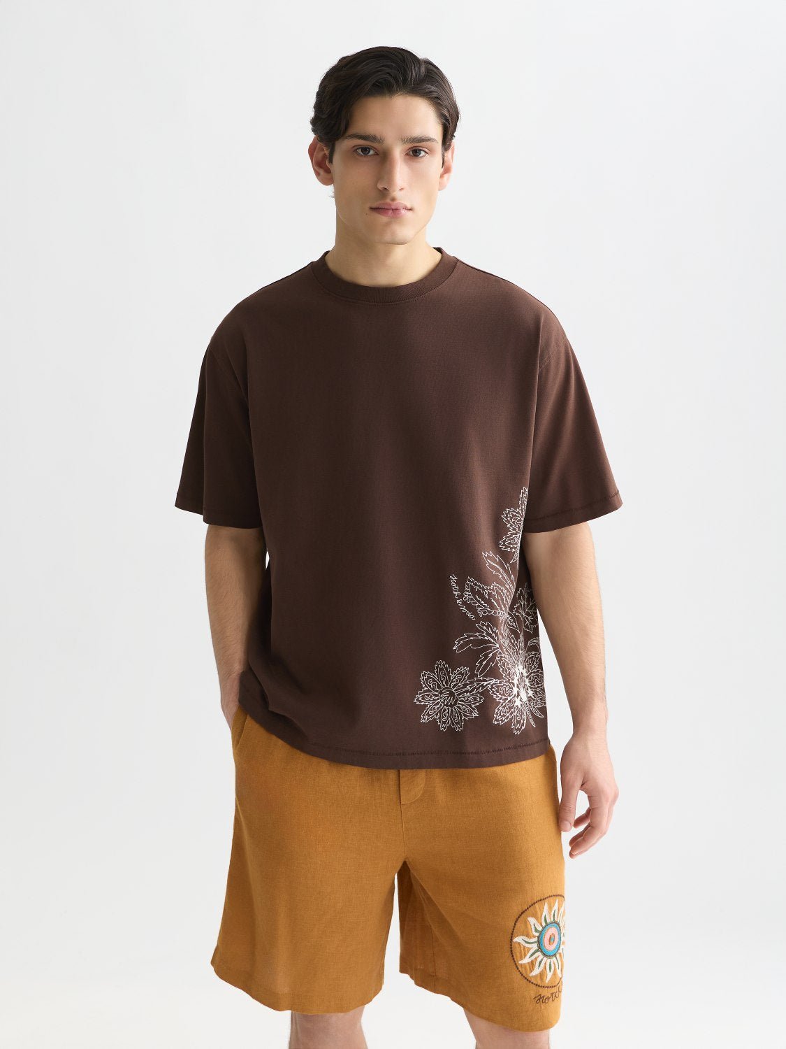 Embroidered Artwork Loosefit Tshirt - Scotch & Soda South Africa