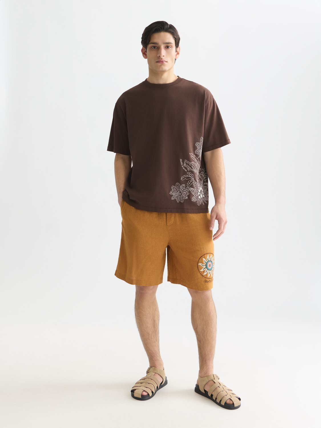Embroidered Artwork Loosefit Tshirt - Scotch & Soda South Africa