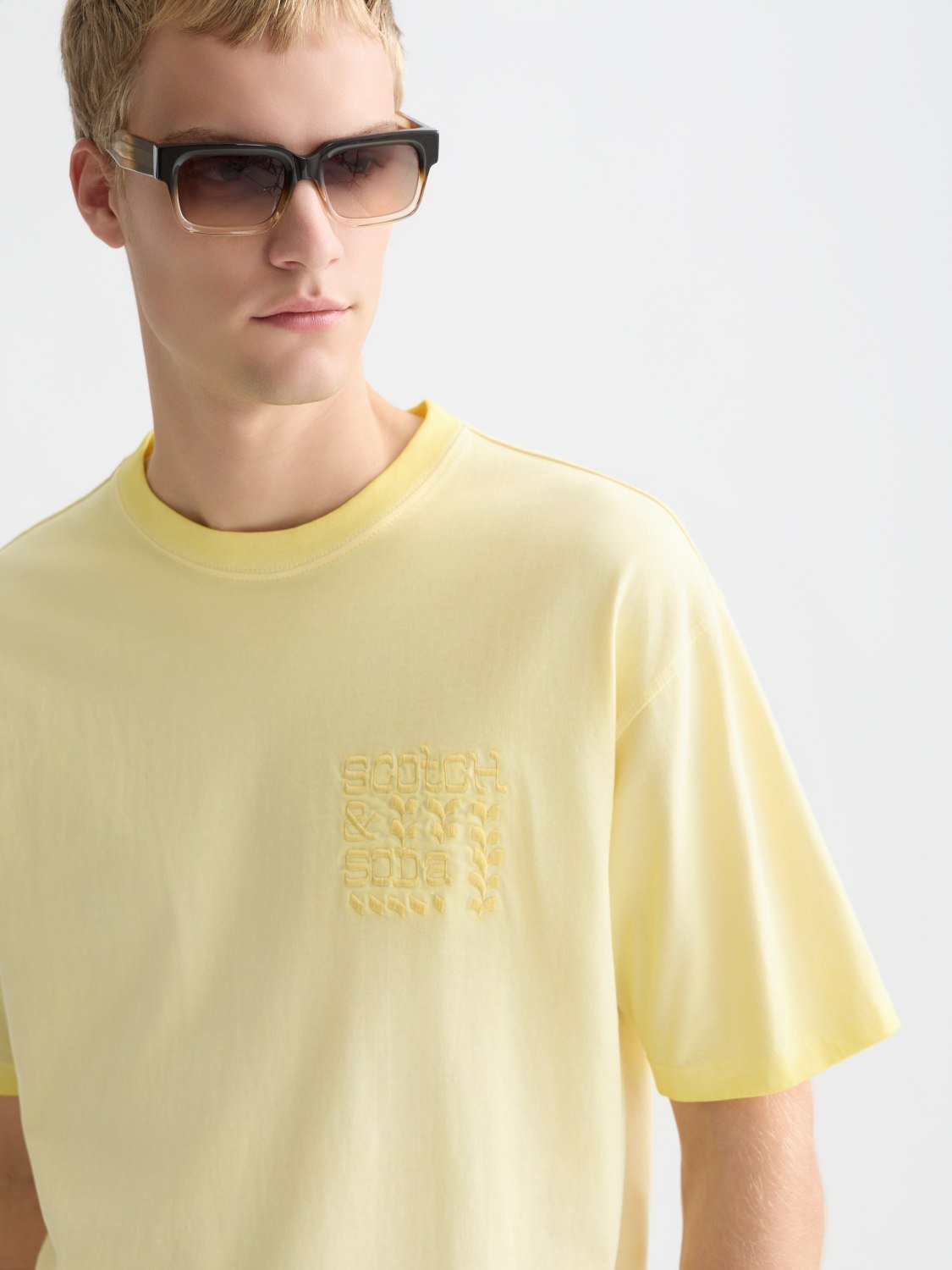 Embroidered Artwork Relaxedfit Garmentdyed Tshirt - Scotch & Soda South Africa