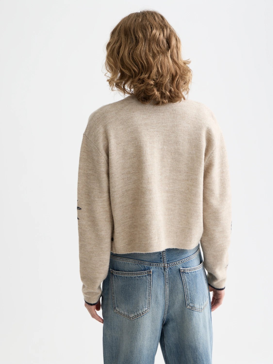 Embroidered Crew Neck Cardigan - Scotch & Soda South Africa