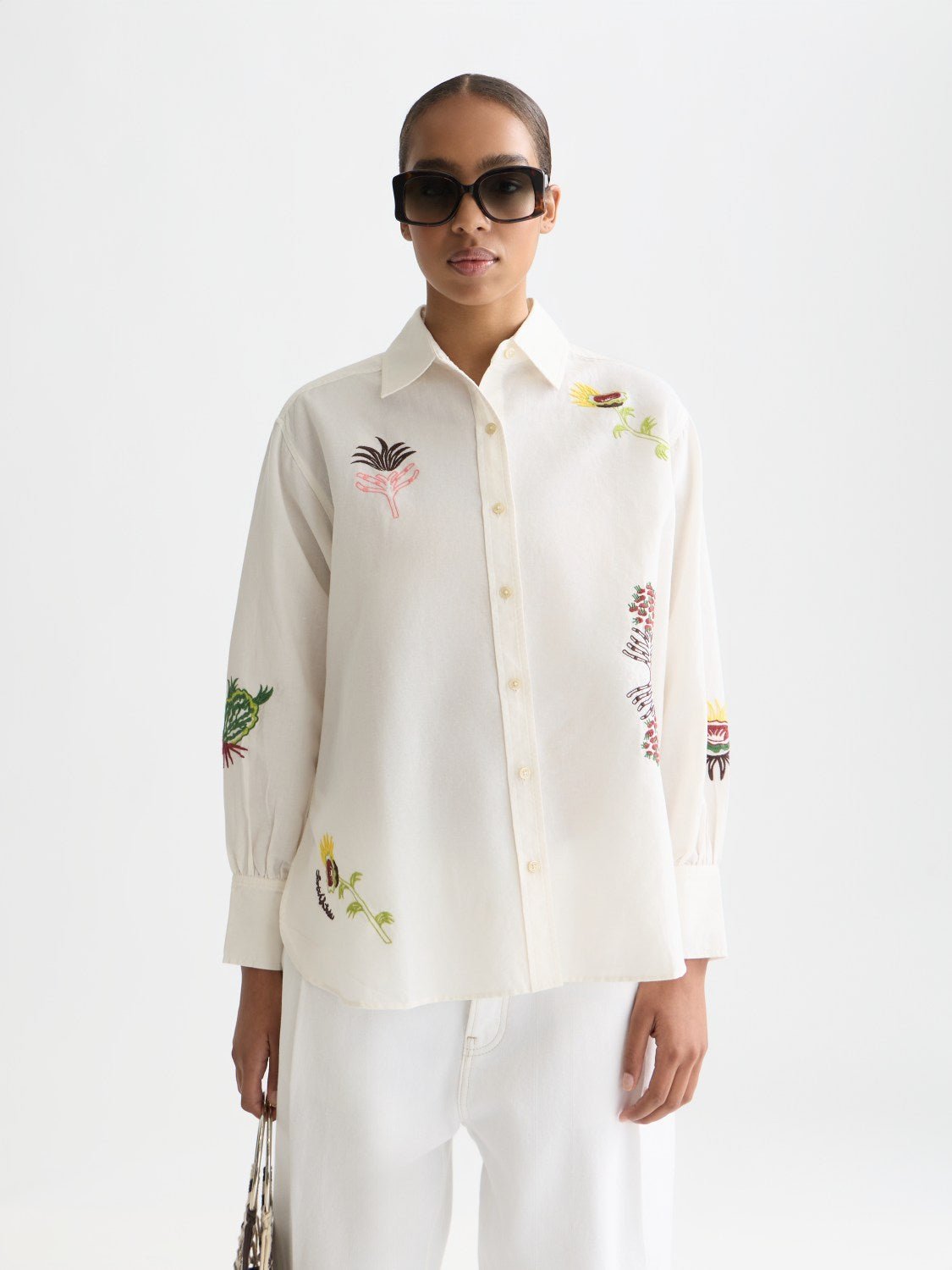Embroidered Girlfriend Shirt - Scotch & Soda South Africa