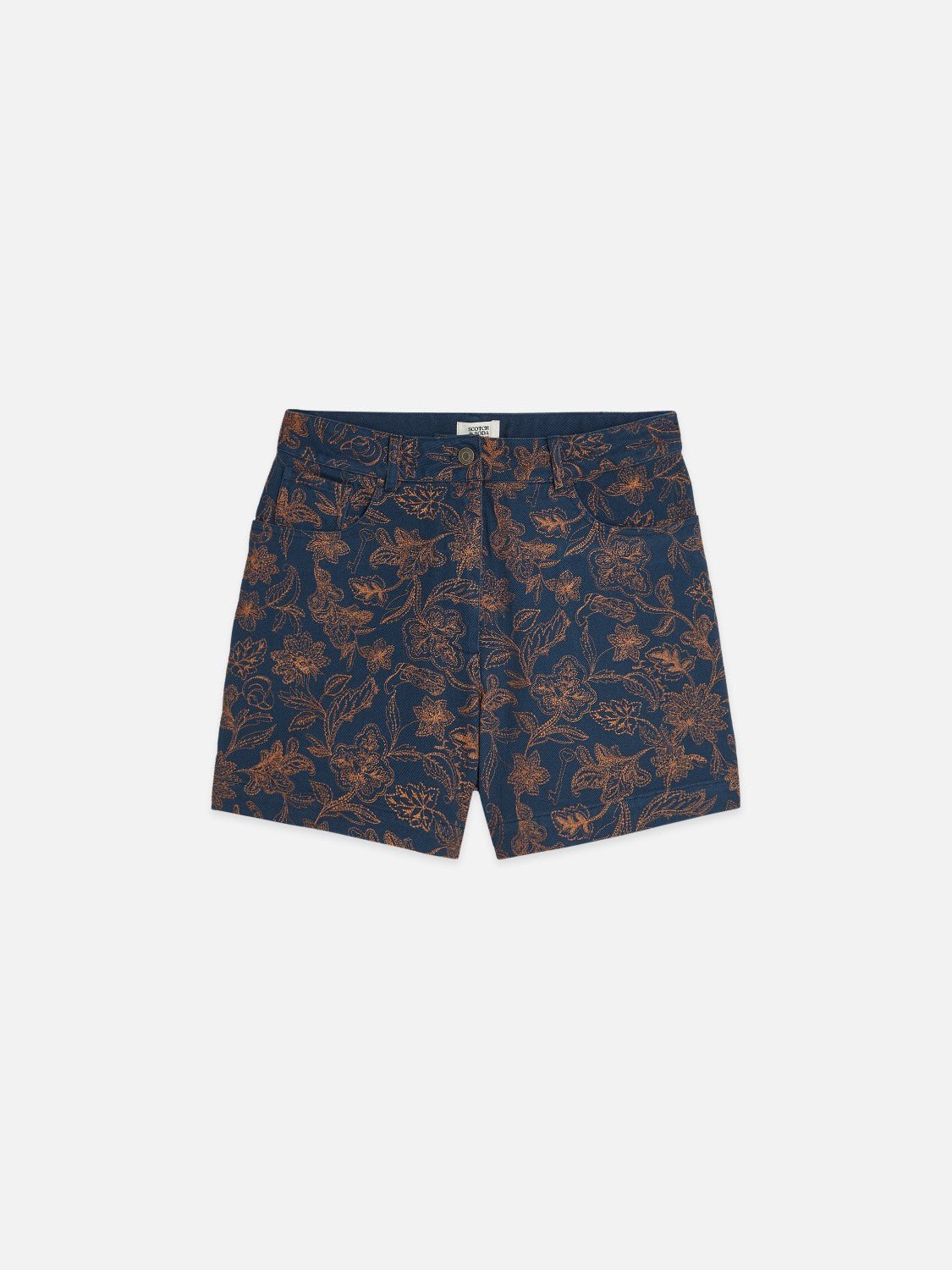 Embroidered High Rise Shorts - Scotch & Soda South Africa