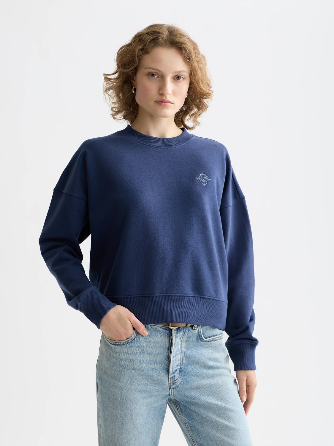 Embroidered Logo Relaxed Fit Sweatshirt - Scotch & Soda South Africa