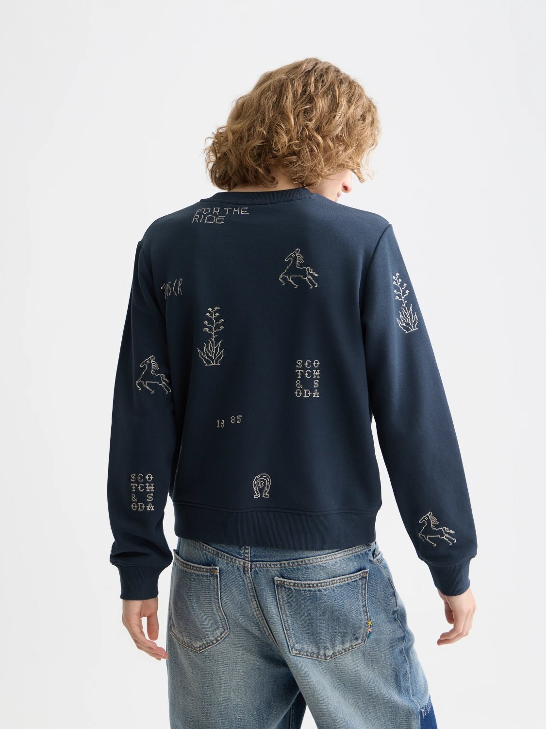 Embroidered Regular Fit Sweatshirt - Scotch & Soda South Africa