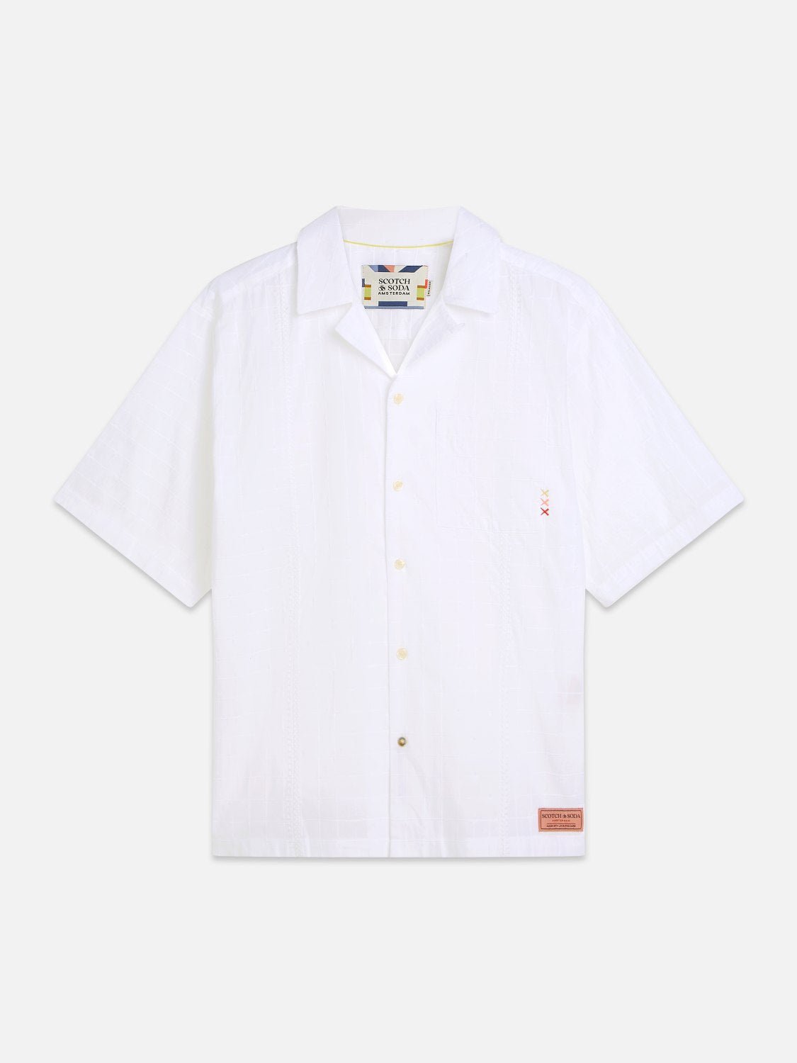 Embroidered Structured Relaxedfit Shortsleeved Shirt - Scotch & Soda South Africa