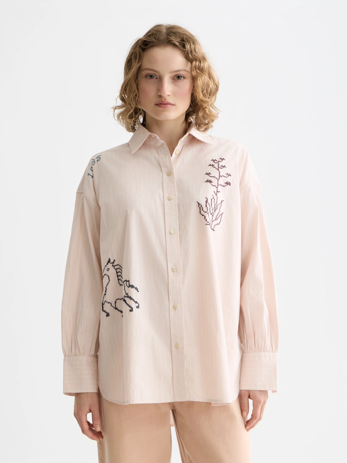 Embroidery Girlfriend Shirt - Scotch & Soda South Africa