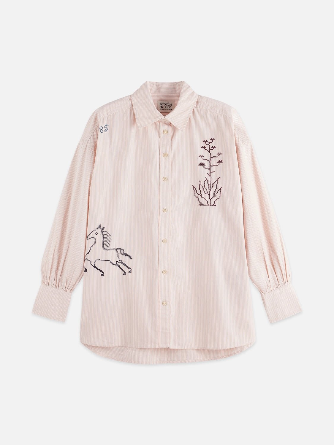 Embroidery Girlfriend Shirt - Scotch & Soda South Africa