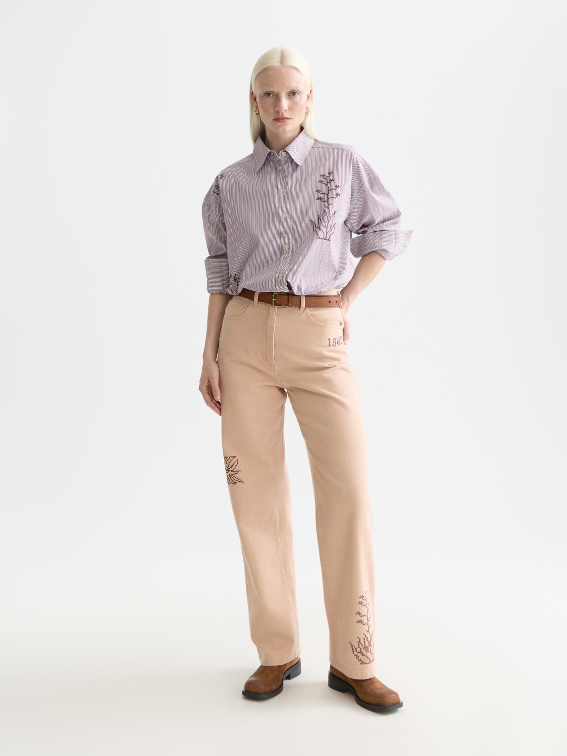 Embroidery Girlfriend Shirt - Scotch & Soda South Africa