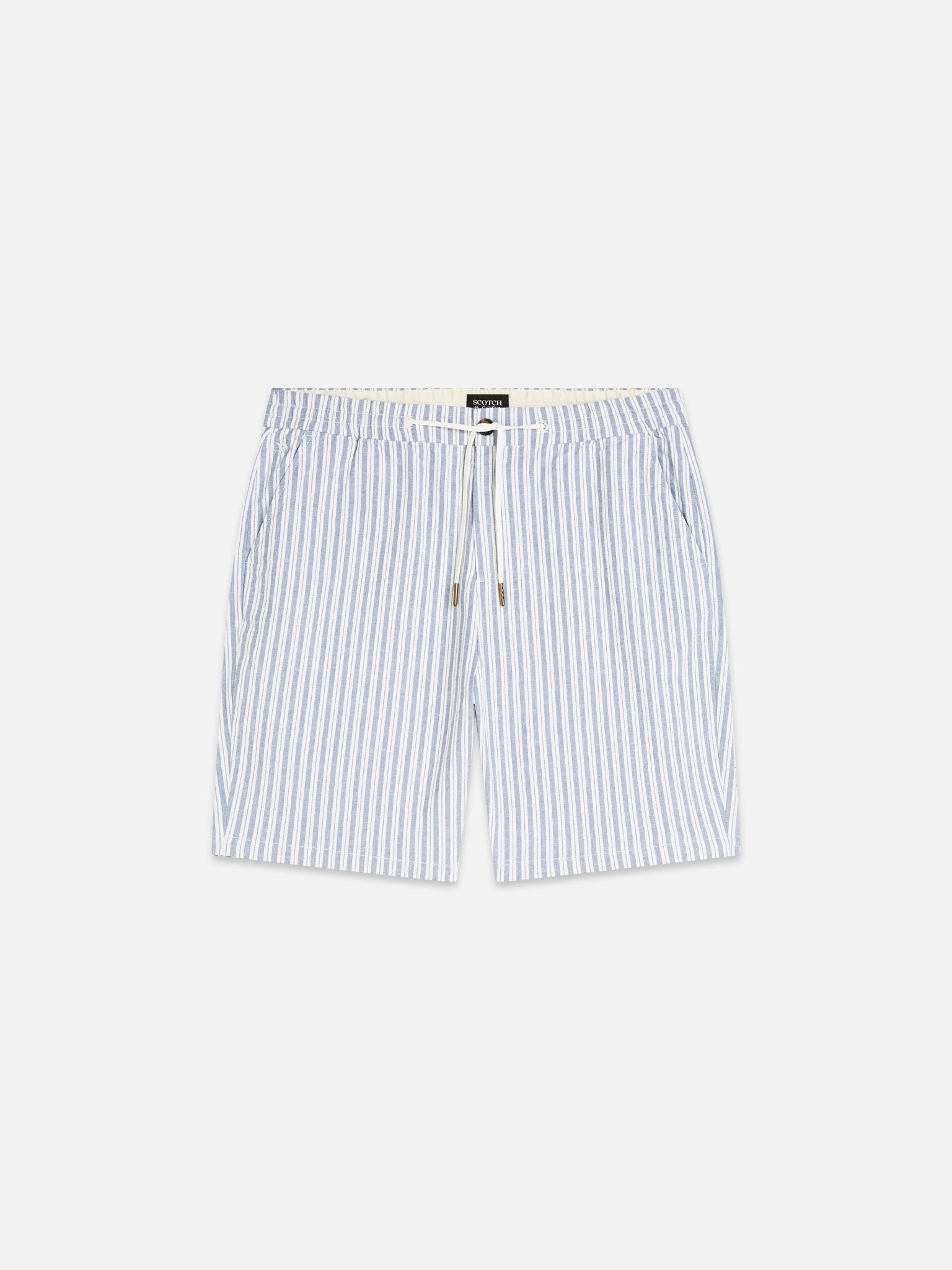 Fave Cotton/Linen Yarndyed Regular-Fit Bermuda Shorts - Scotch & Soda South Africa
