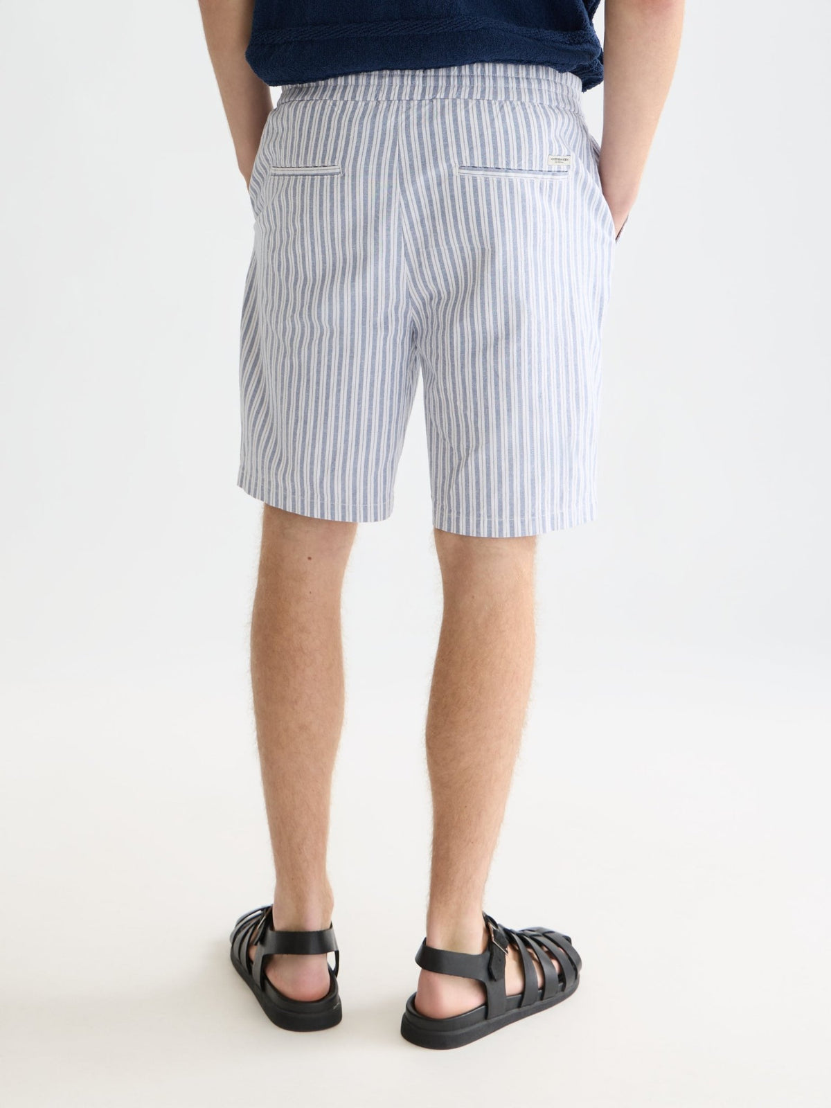Fave Cotton/Linen Yarndyed Regular-Fit Bermuda Shorts - Scotch & Soda South Africa