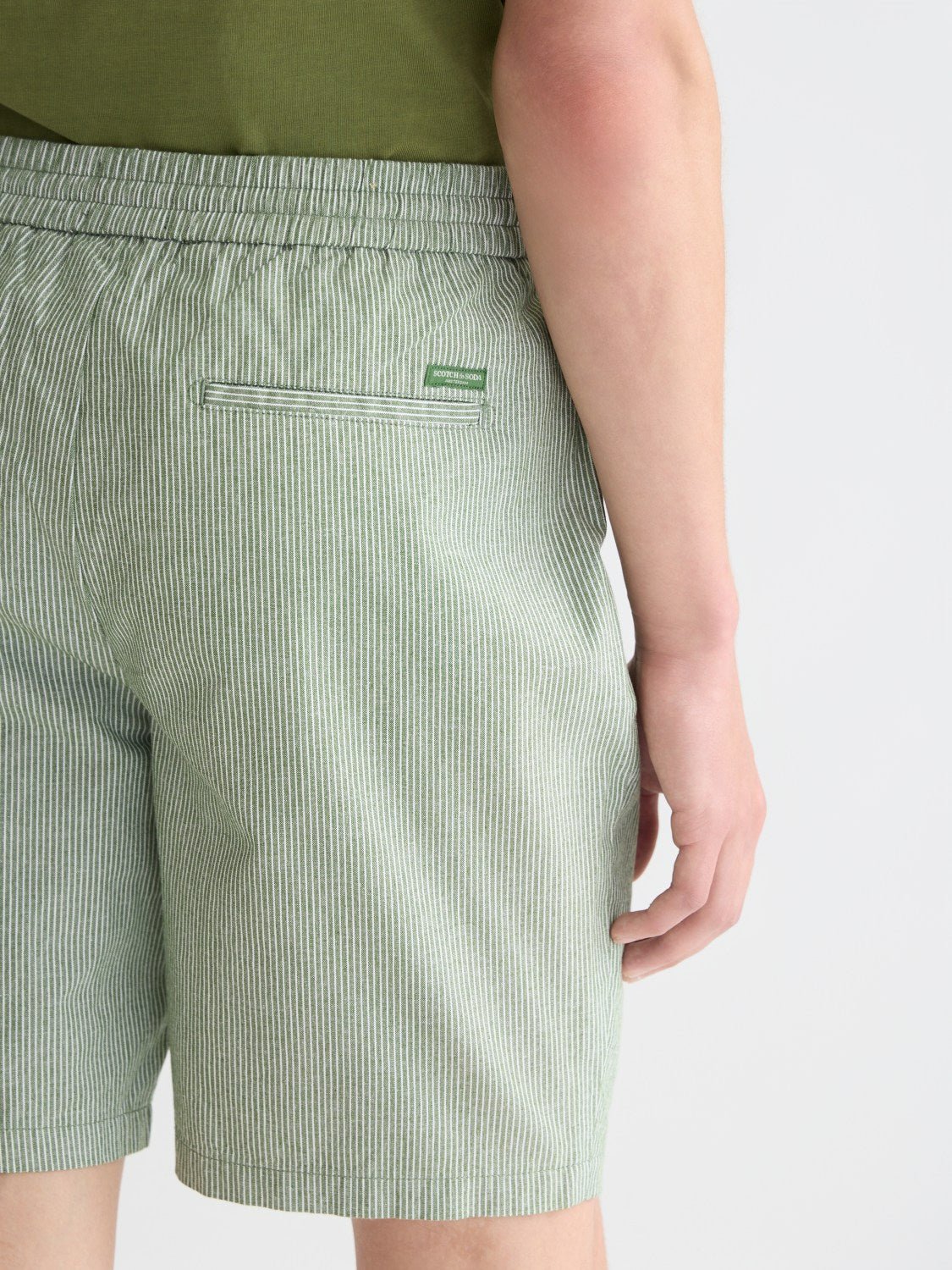 Fave Cottonlinen Yarndyed Regularfit Bermuda Shorts - Scotch & Soda South Africa