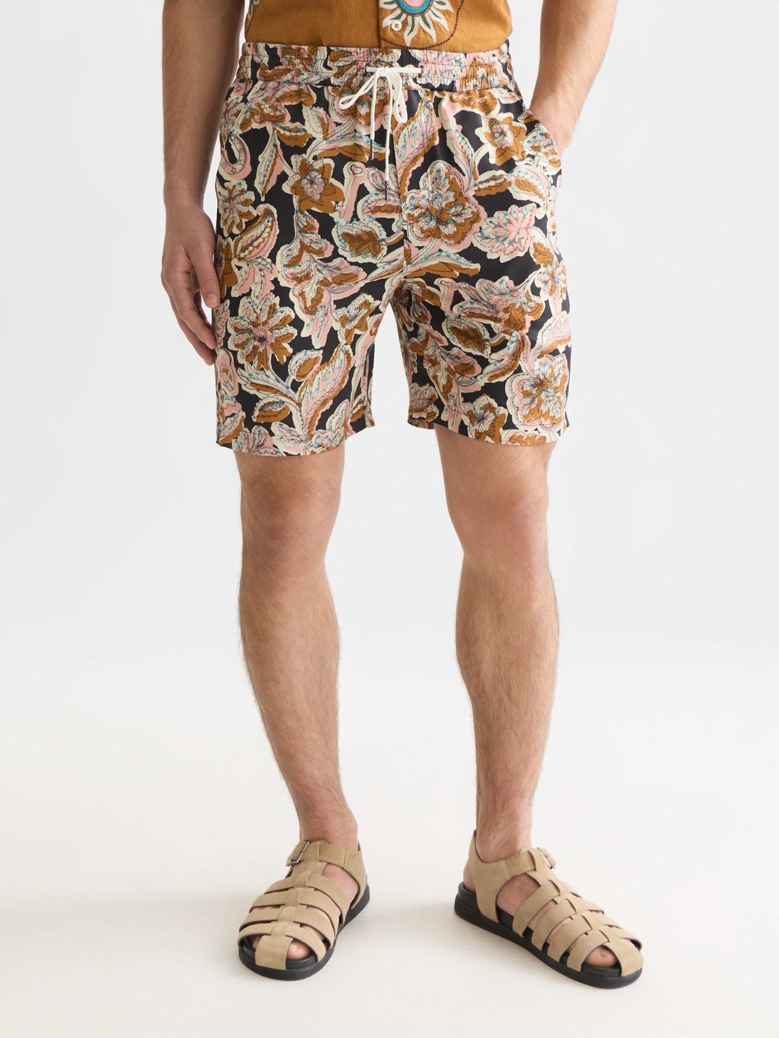 Fave Printed Tencel Relaxed Fit Bermuda Shorts - Scotch & Soda South Africa