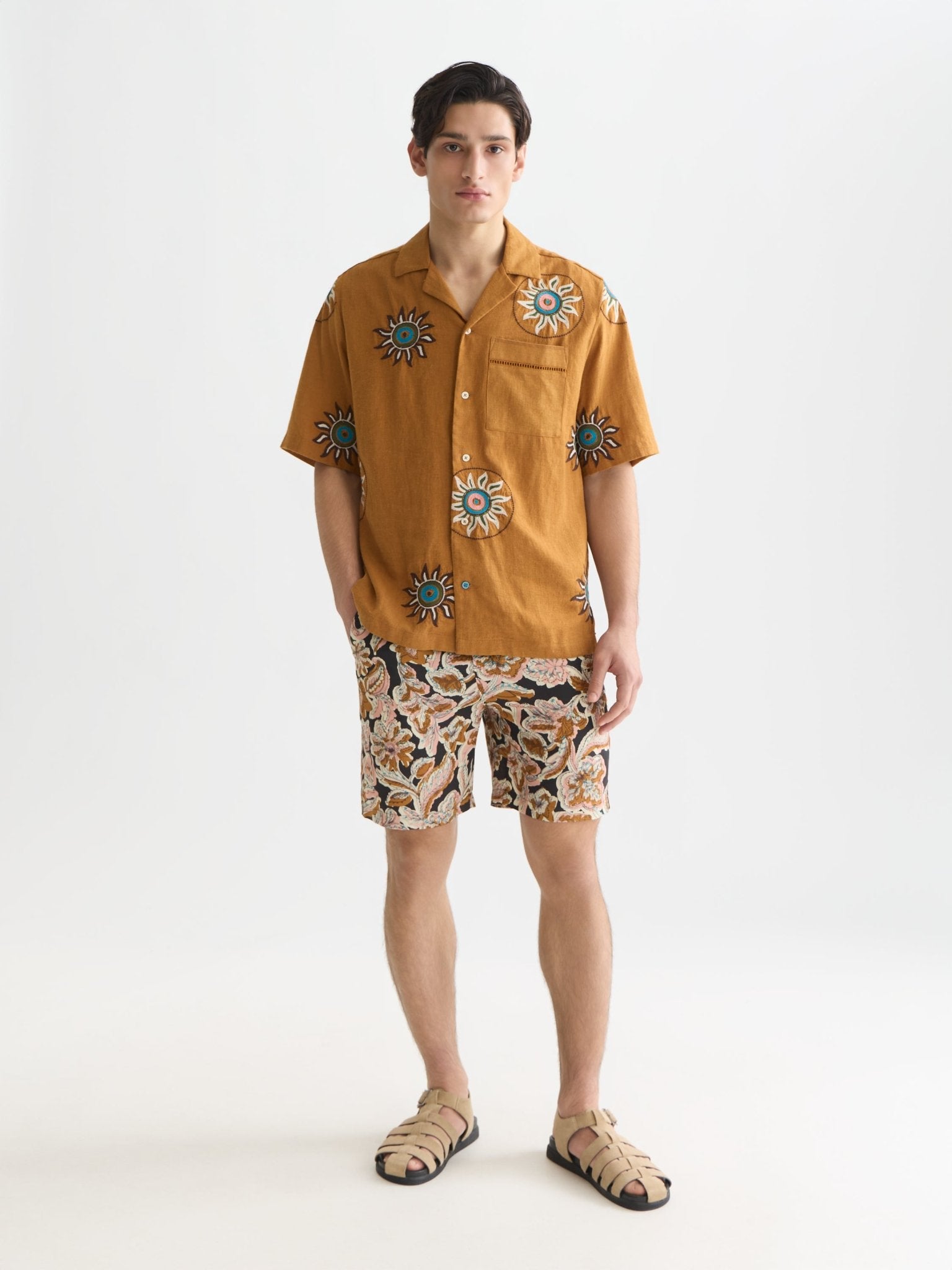Fave Printed Tencel Relaxed Fit Bermuda Shorts - Scotch & Soda South Africa