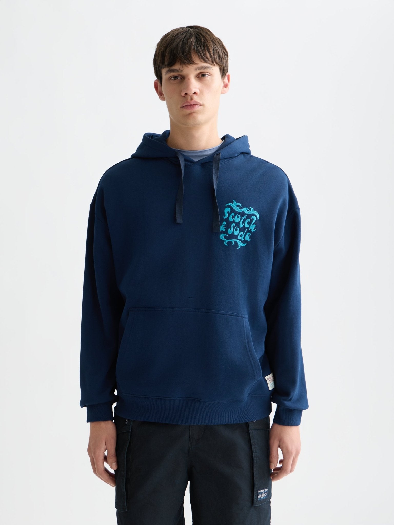 Front And Back Artwork Loose-Fit Hoodie - Scotch & Soda South Africa