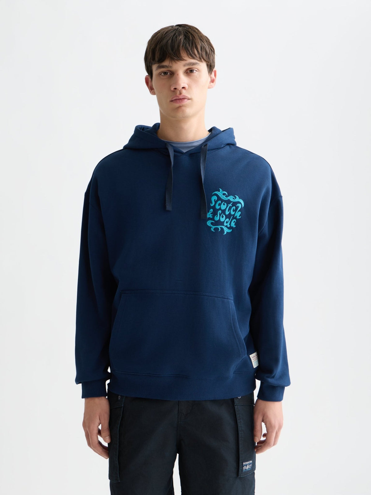 Front And Back Artwork Loose-Fit Hoodie - Scotch & Soda South Africa