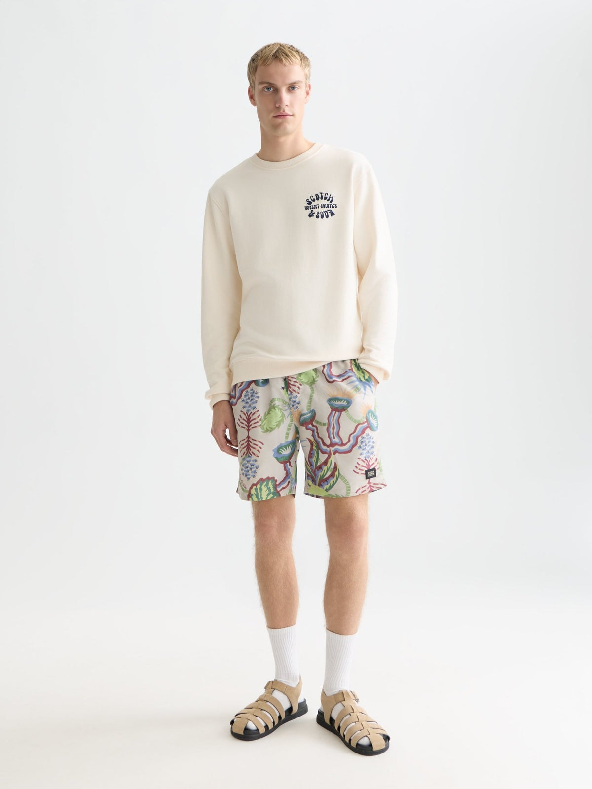 Front And Back Artwork Regular-Fit Sweatshirt - Scotch & Soda South Africa