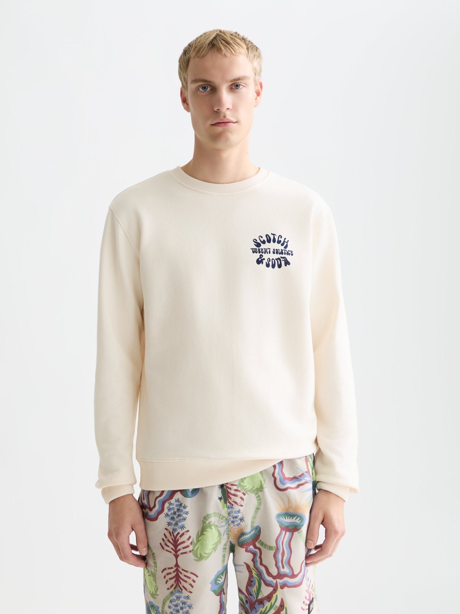Front And Back Artwork Regular-Fit Sweatshirt - Scotch & Soda South Africa