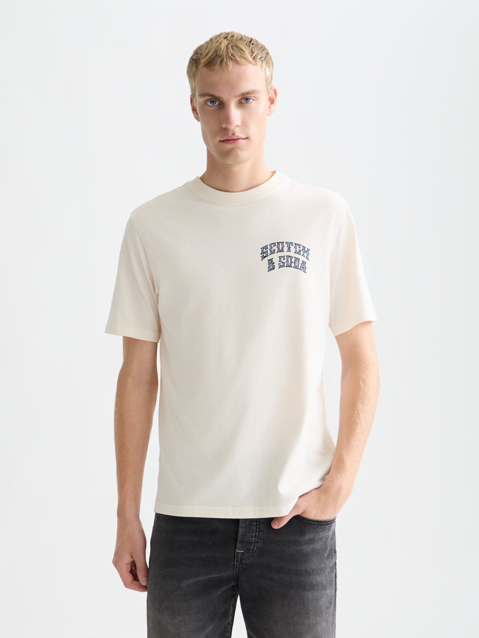 Front And Back Artwork Regularfit Tshirt - Scotch & Soda South Africa