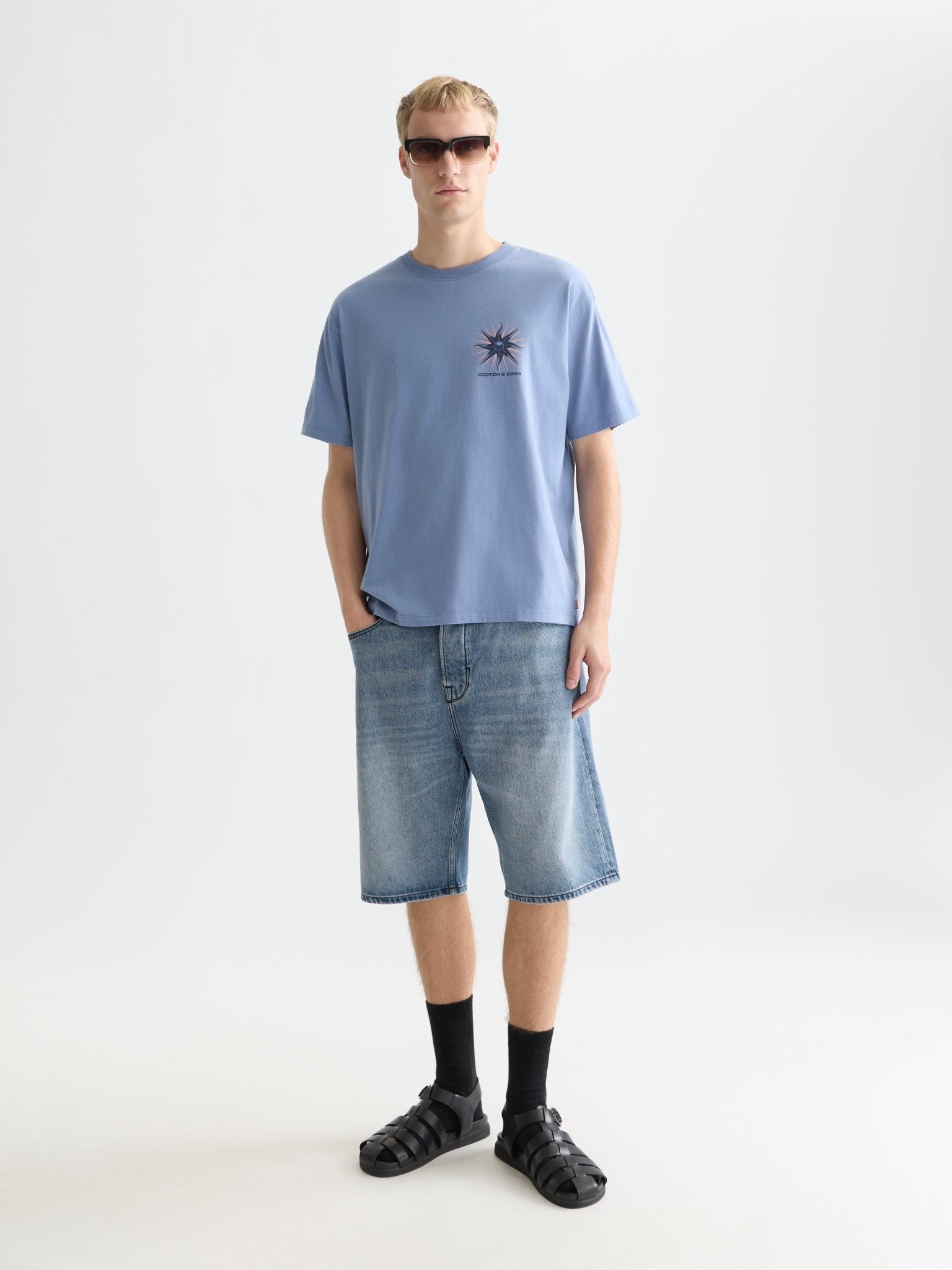 Front And Back Artwork Relaxed-fit T-shirt - Scotch & Soda South Africa